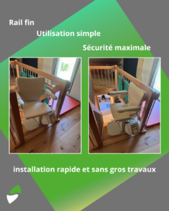 LSM Mobility Fauteuil monte-escalier Rail fin : utilisation simple, sécurité maximale, installation rapide.