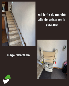 LSM Mobility Siège rabattable pour escalier, rail pour préserver le passage